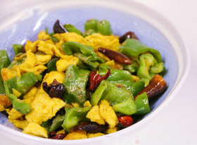 Green Pepper Scrambled Eggs